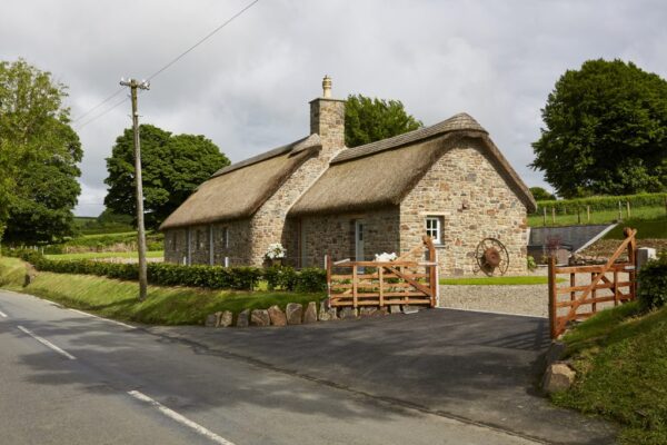 stone walled oak framed home
