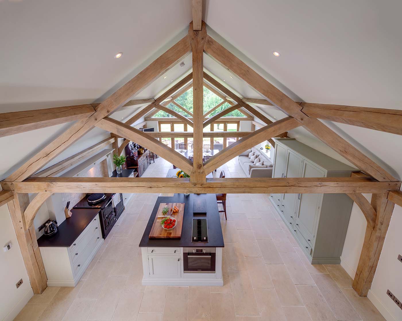 oak framed kitchen extension