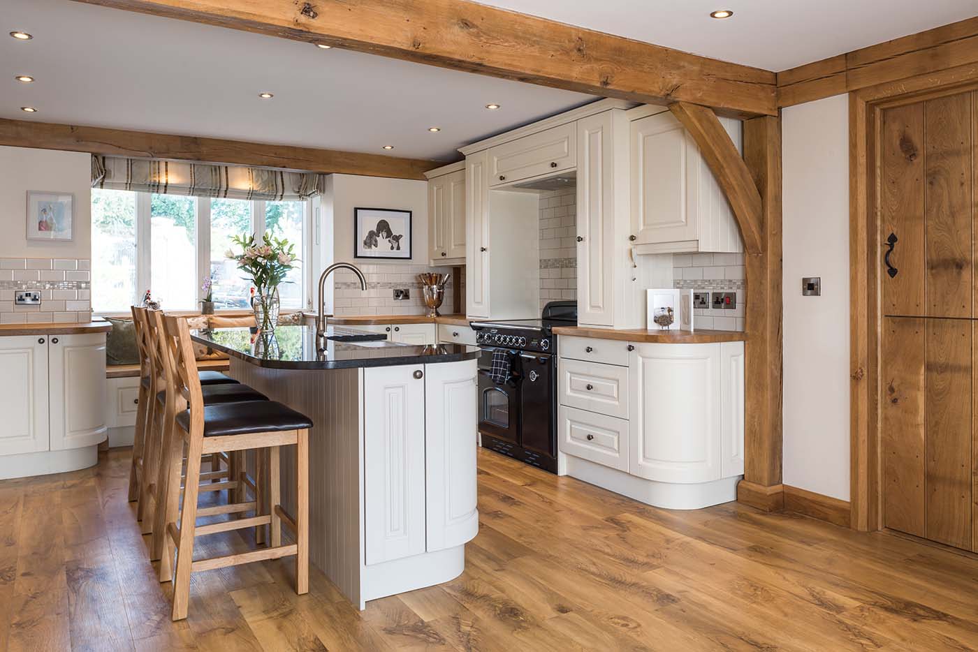 modern oak framed kitchen