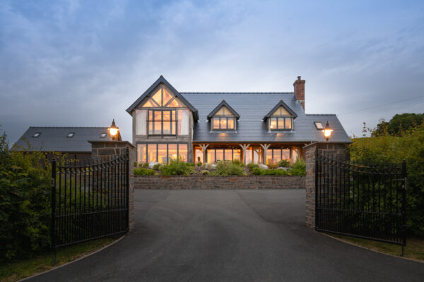 Oak framed modern house
