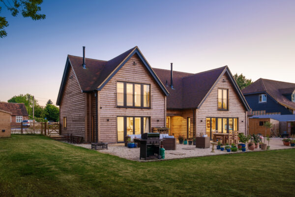 modern timber clad oak frame home