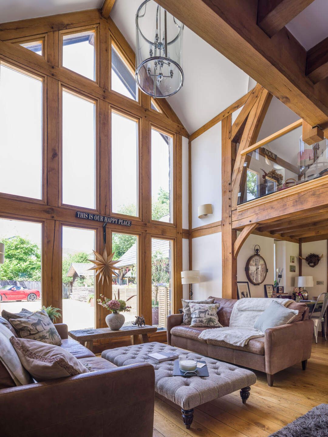 Glazed gable, Oak framed buildings, oak home, oak self build, house styles