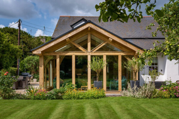 glazed oak frame extension, glazed oak frame conservatory