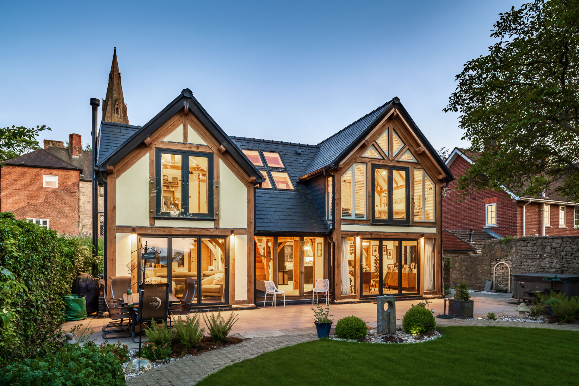 Modern cottage style oak framed home